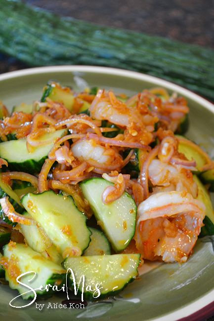 Spiced Cucumber Shrimps Salad